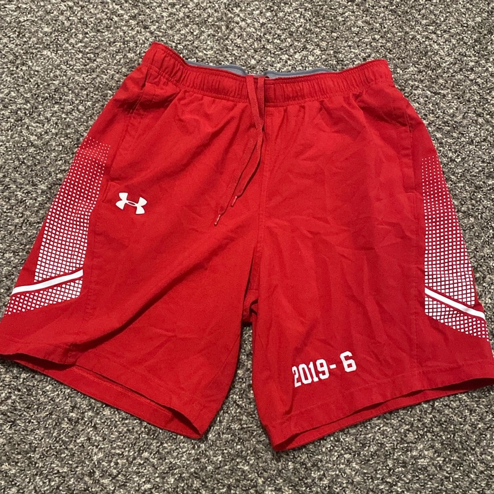 Red Under Armour Shorts (size Medium)